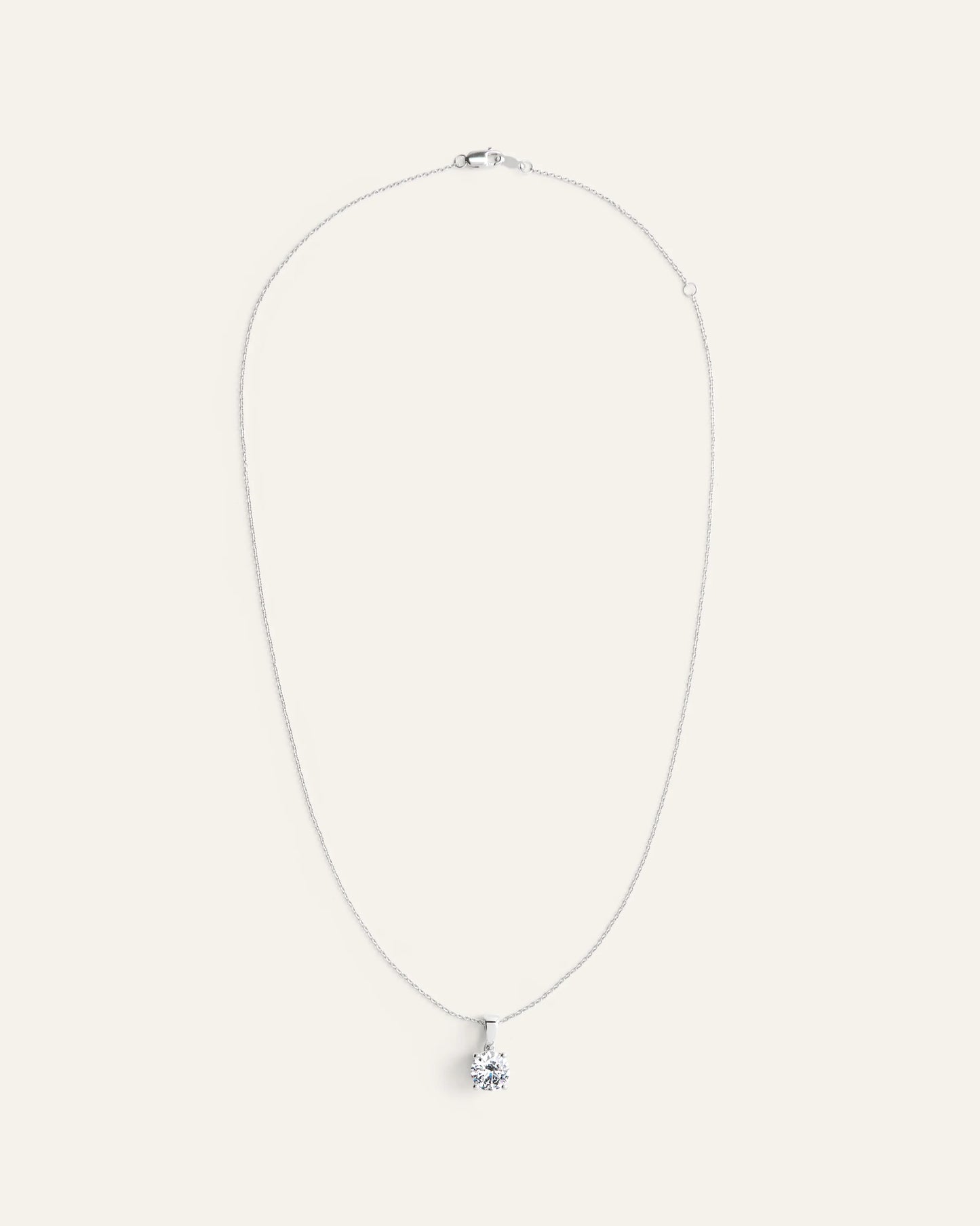 14K Gold Lab Grown Diamond Solitaire Pendant - 2ct - One Size / Yellow Gold
