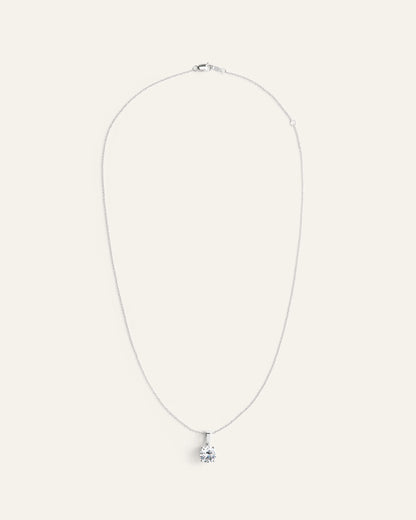14K Gold Lab Grown Diamond Solitaire Pendant - 2ct - One Size / Yellow Gold