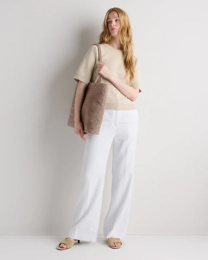 Siena Suede Handwoven Tote - One Size / Pebble