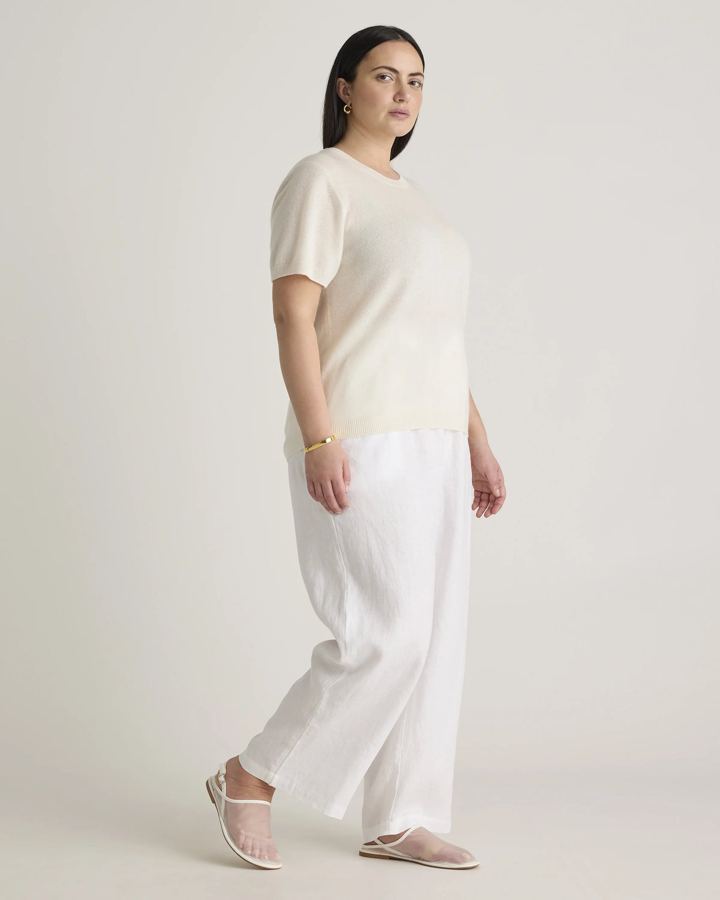 Mongolian Cashmere Tee - 1X / Heather Vintage Pink