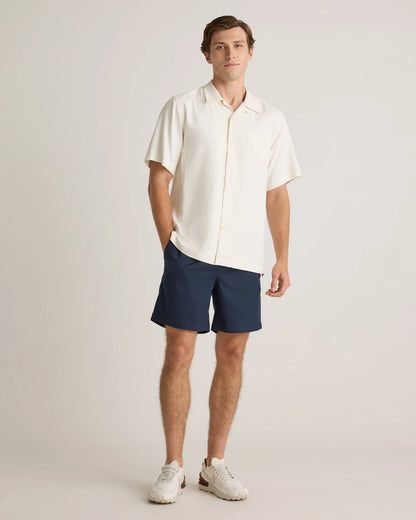Cotton Chino Drawstring Shorts - 7" - S / Trellis