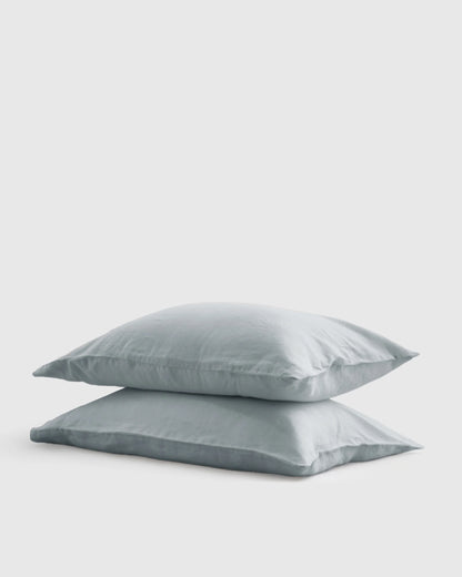 European Linen Pillowcase Set - Standard / White