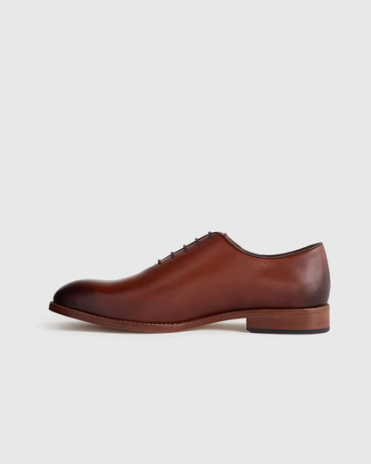 Calfskin Leather Plain Toe Oxford - 7 / Black