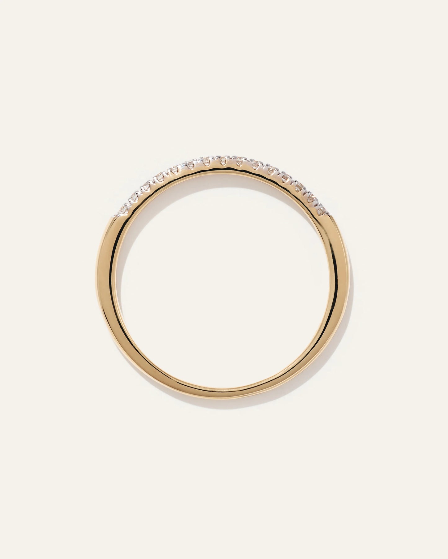 14K Gold Diamond Wedding Band - 4 / Yellow Gold