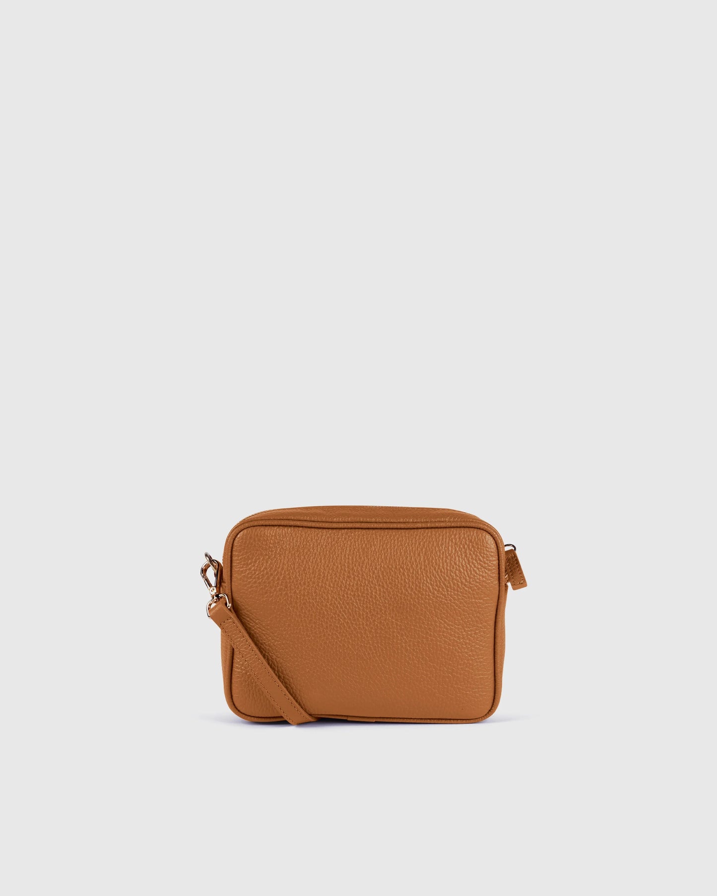 Italian Leather Crossbody Bag - One Size / Black Croco