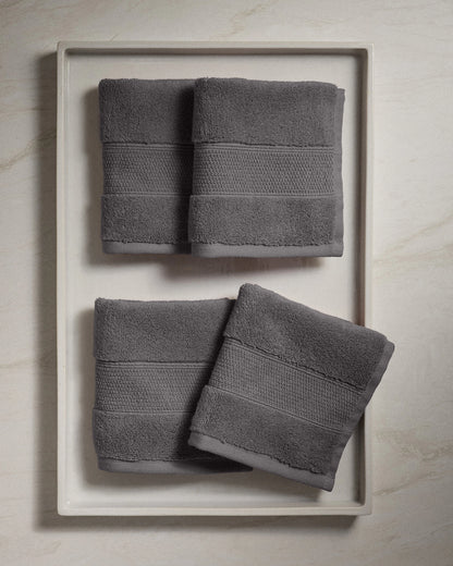 Classic Organic Turkish Cotton Washcloth (Set of 4) - One Size / White