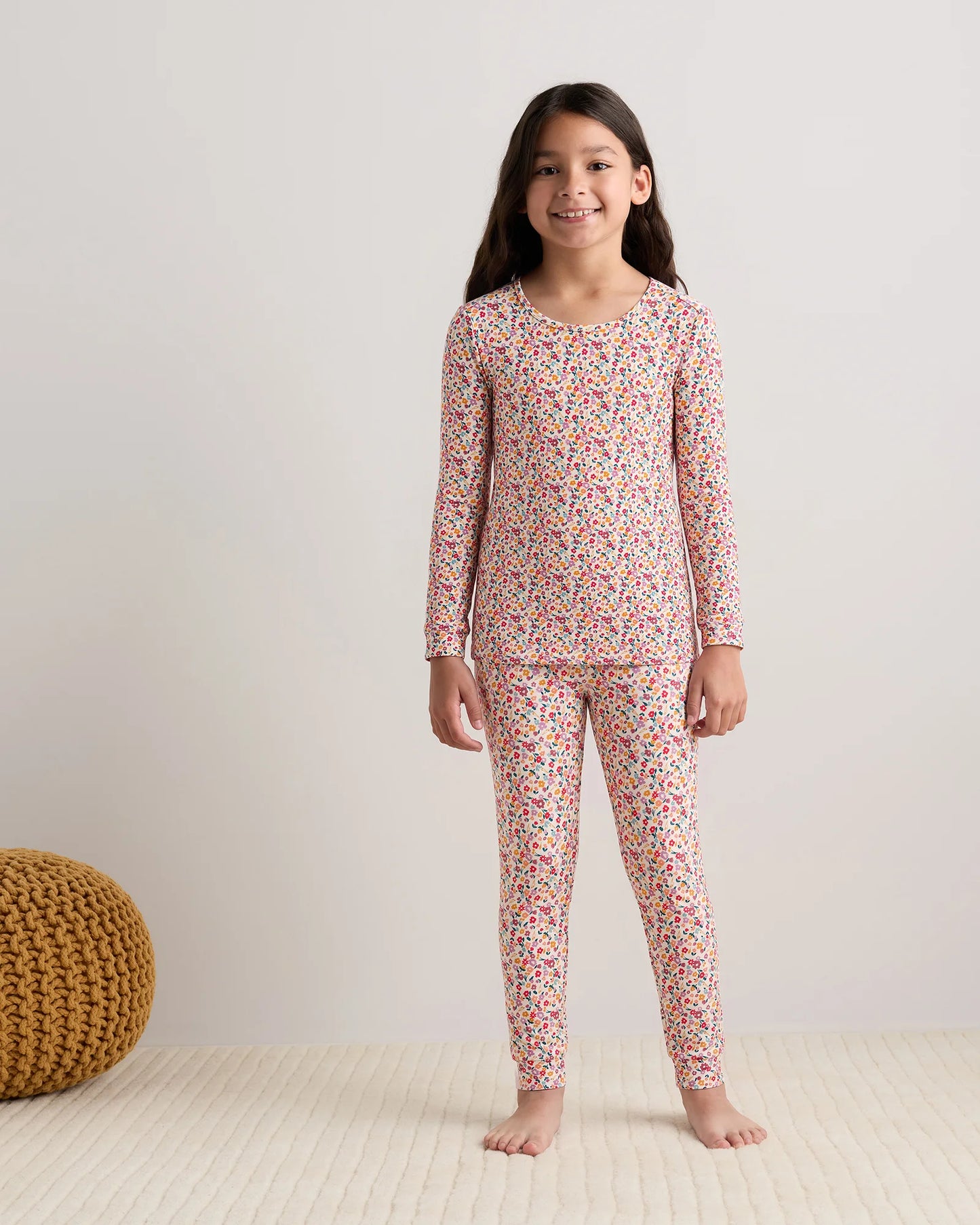Bamboo Long Sleeve and Pant Pajama Set - 6 / Wildflower Dreams