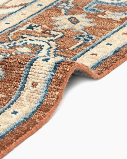 Calypso Hand-Knotted Wool Rug - 3' x 5' / Rust