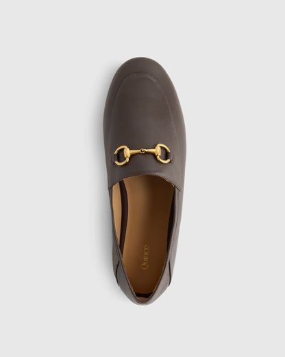 Italian Leather Horsebit Loafer - 5 / Coffee Bean