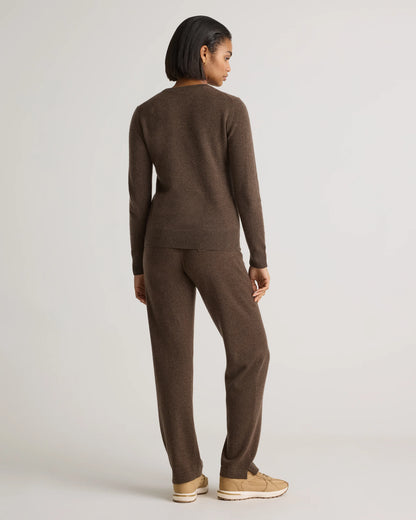 Mongolian Cashmere Crewneck Sweater - XS / Ivory