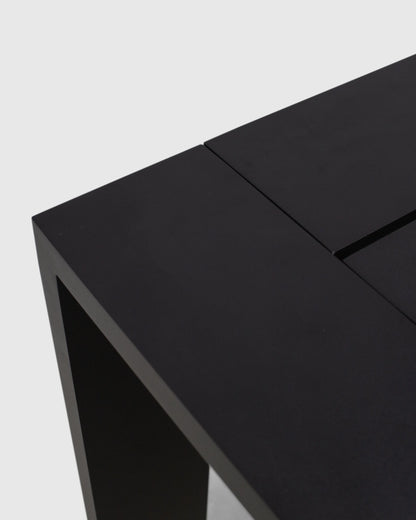 Linear Aluminum Outdoor Coffee Table - One Size / Dark Charcoal
