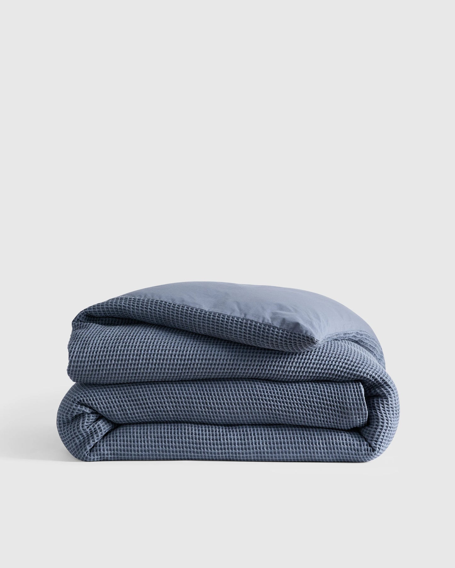 Organic Waffle Duvet Cover - Twin / White