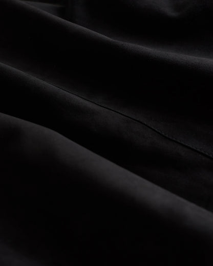 100% Suede Café Racer Jacket - S / Pecan Brown