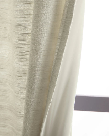 Raw Silk Curtain - Single Panel - 48x84 / Ivory