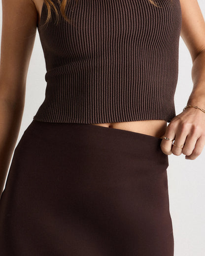 Ultra-Stretch Ponte Pencil Skirt - XS / Charcoal