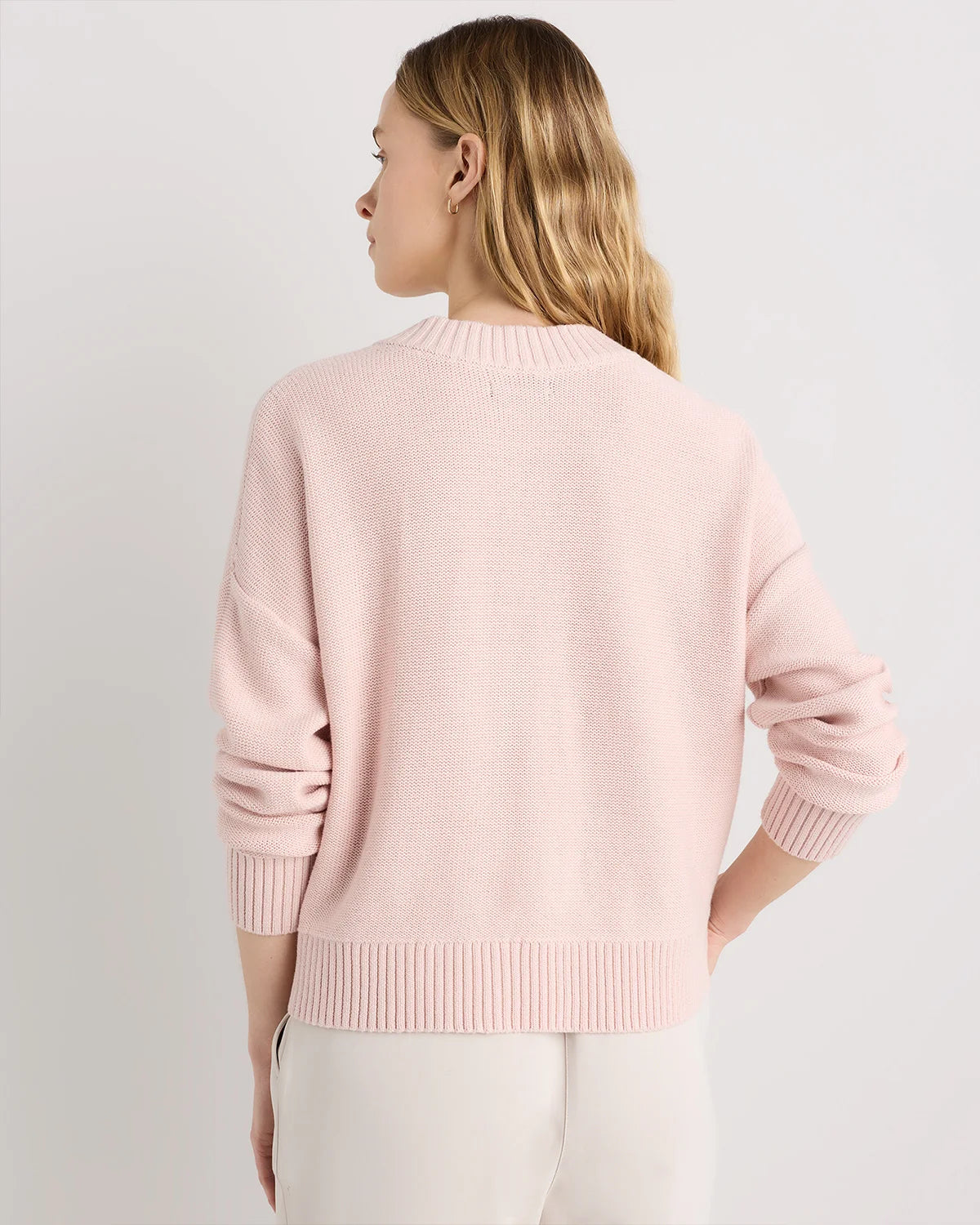 100% Organic Cotton Cropped Cardigan - XS / Heather Brown
