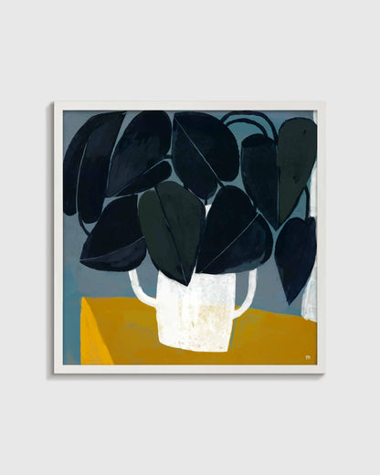 Blue Interior by Marco Marella - 21.25"x21.25" / Black
