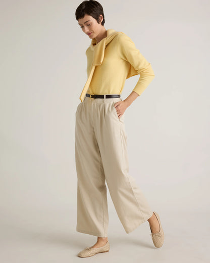 Drapey Twill Pleated Trouser - 0 / Baywood