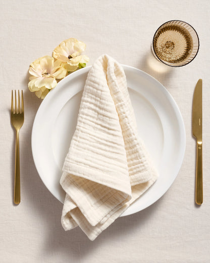 Organic Cotton Gauze Napkins (Set of 8) - One Size / Chocolate