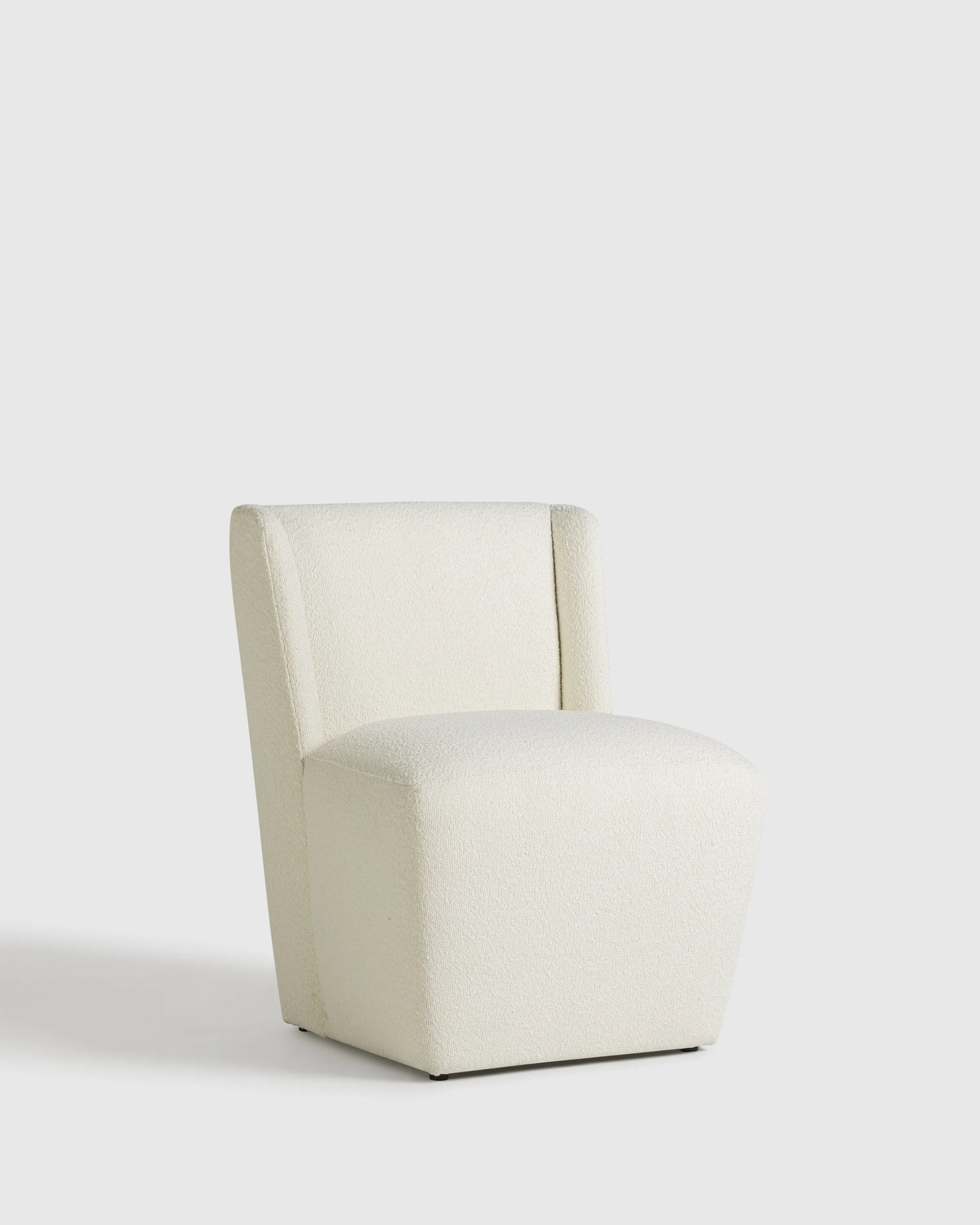Performance Boucle Shelter Back Dining Chair - One Size / Ivory
