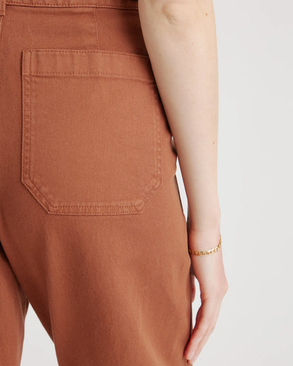 Organic Stretch Cotton Twill Barrel Pants - 0 / Olive