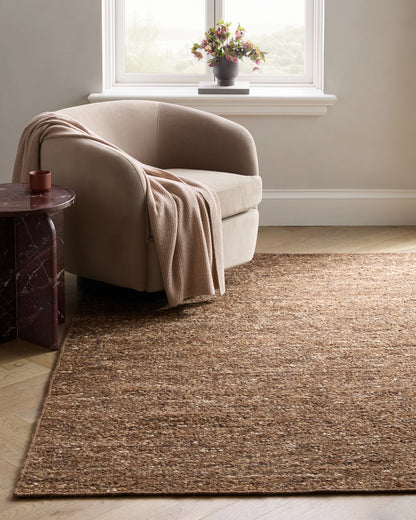 Liam Handwoven Wool Boucle Rug - 5' x 8' / Brown