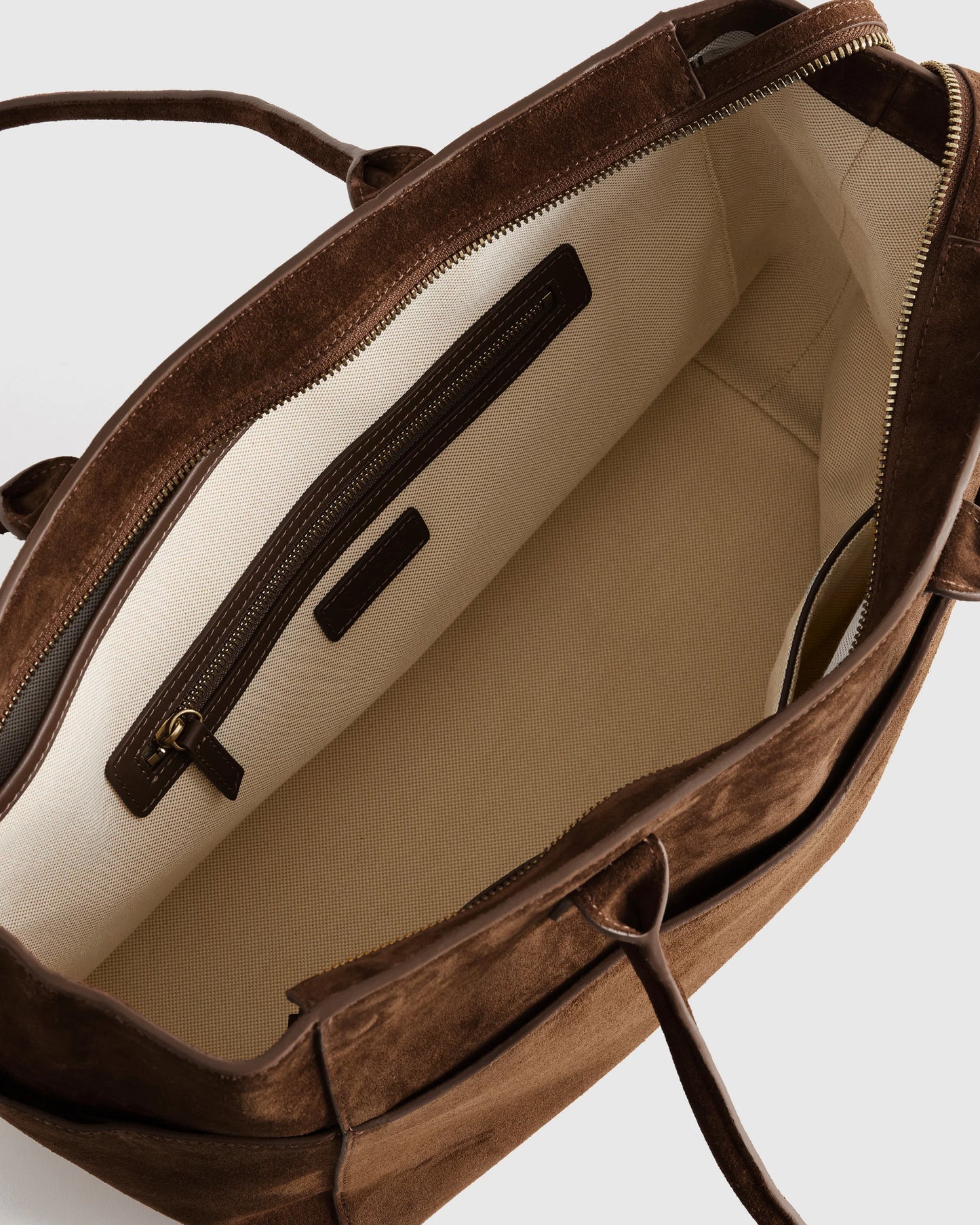 Hudson Suede Tote - One Size / Chocolate Brown