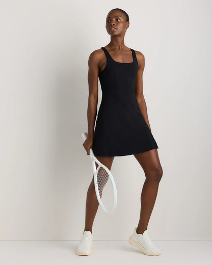 Power-Up Square Neck Dress - XS / Black