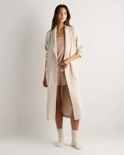 Soft Layered Turkish Cotton Robe - XS / White