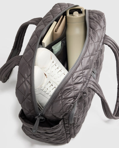 Transit Quilted Duffle Bag - One Size / Taupe Brown