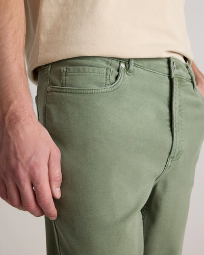 French Terry 5-Pocket Pants - Slim - 30X30 / Bayberry Olive