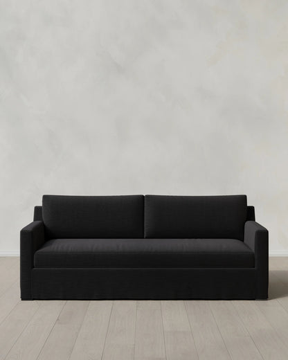 Ellery Slipcover Sofa in Performance Linen - 7ft / Sand