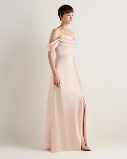 Aurora Stretch Satin Convertible Dress - 0 / Garden Sage Green