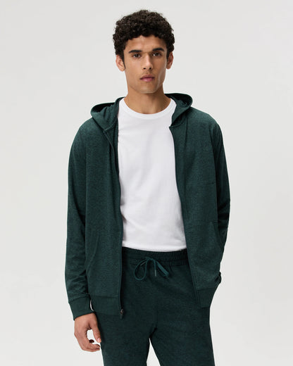 Flowknit Performance Full-Zip Chest Pocket Hoodie - XS / Heather Deep Navy