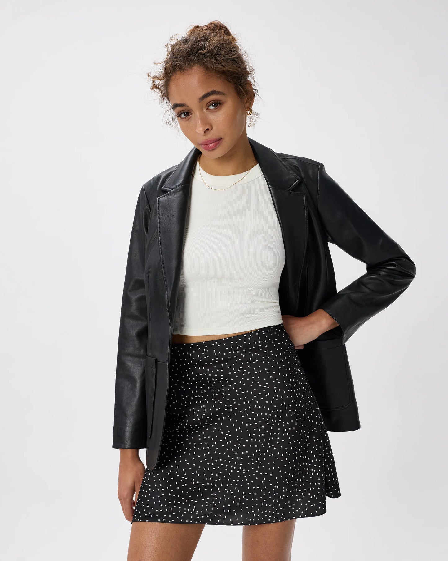 100% Washable Silk Mini Skirt - XS / Champagne