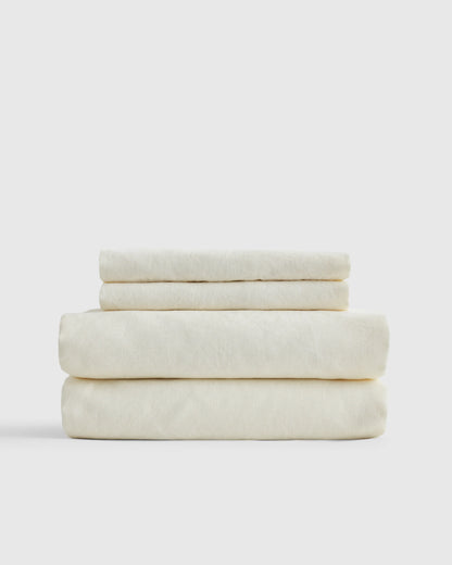 Organic Brushed Cotton Sheet Set - Twin / Toffee