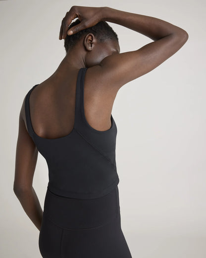 Ultra-Form V-Neck Cropped Tank - XS / Forest Green