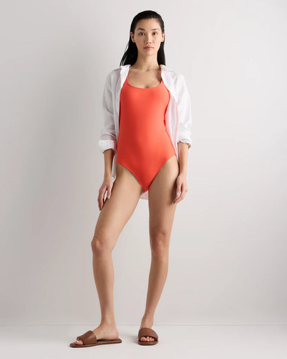 Italian Cross-Back One-Piece Swimsuit - XS / Black