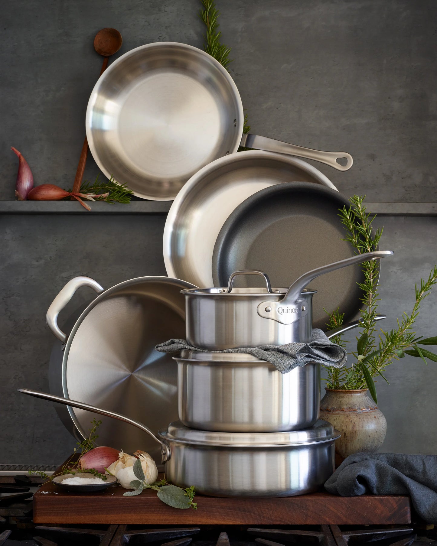 5-Ply Stainless Steel Frying Pan - 8" / No Color