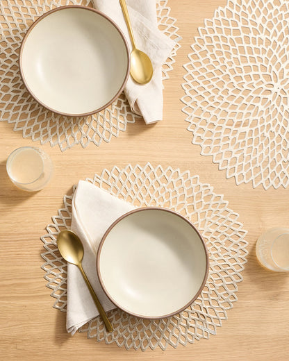 Pressed Dahlia Placemats, Set of 4 by Chilewich - One Size / Brass