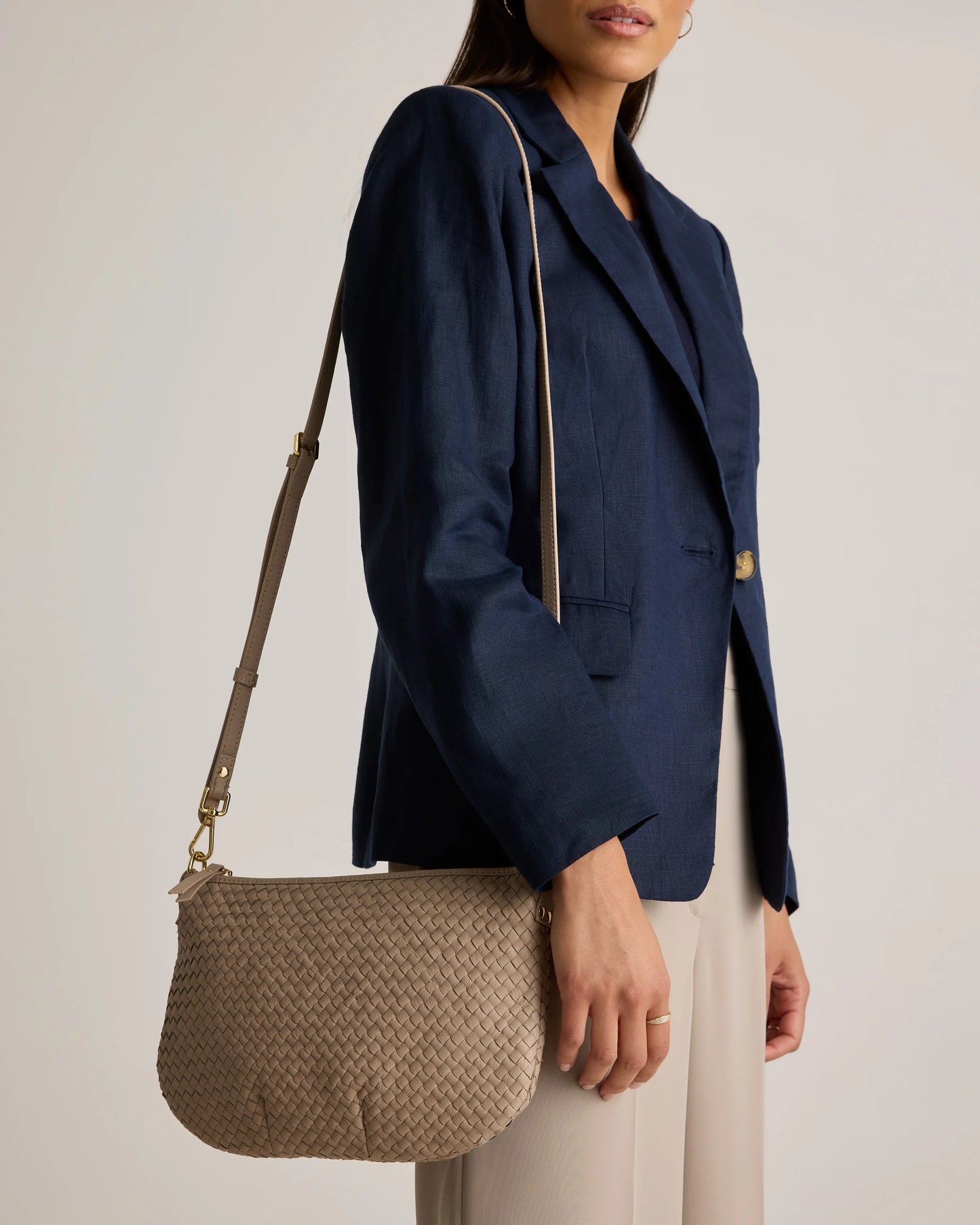 Sloane Handwoven Mini Shoulder Bag - One Size / Cognac