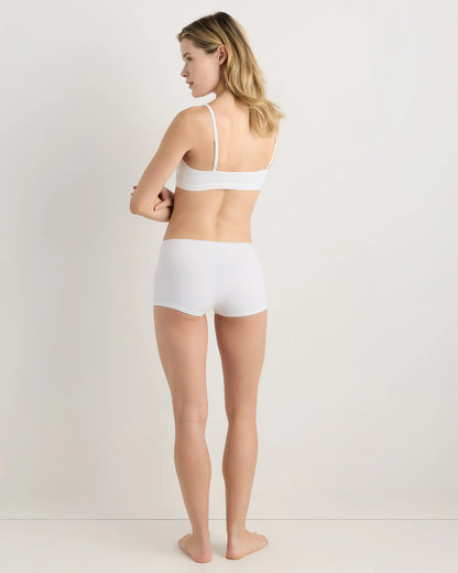 Organic Cotton Boyshort (6-pack) - XS / Black/Soft White/Ocean