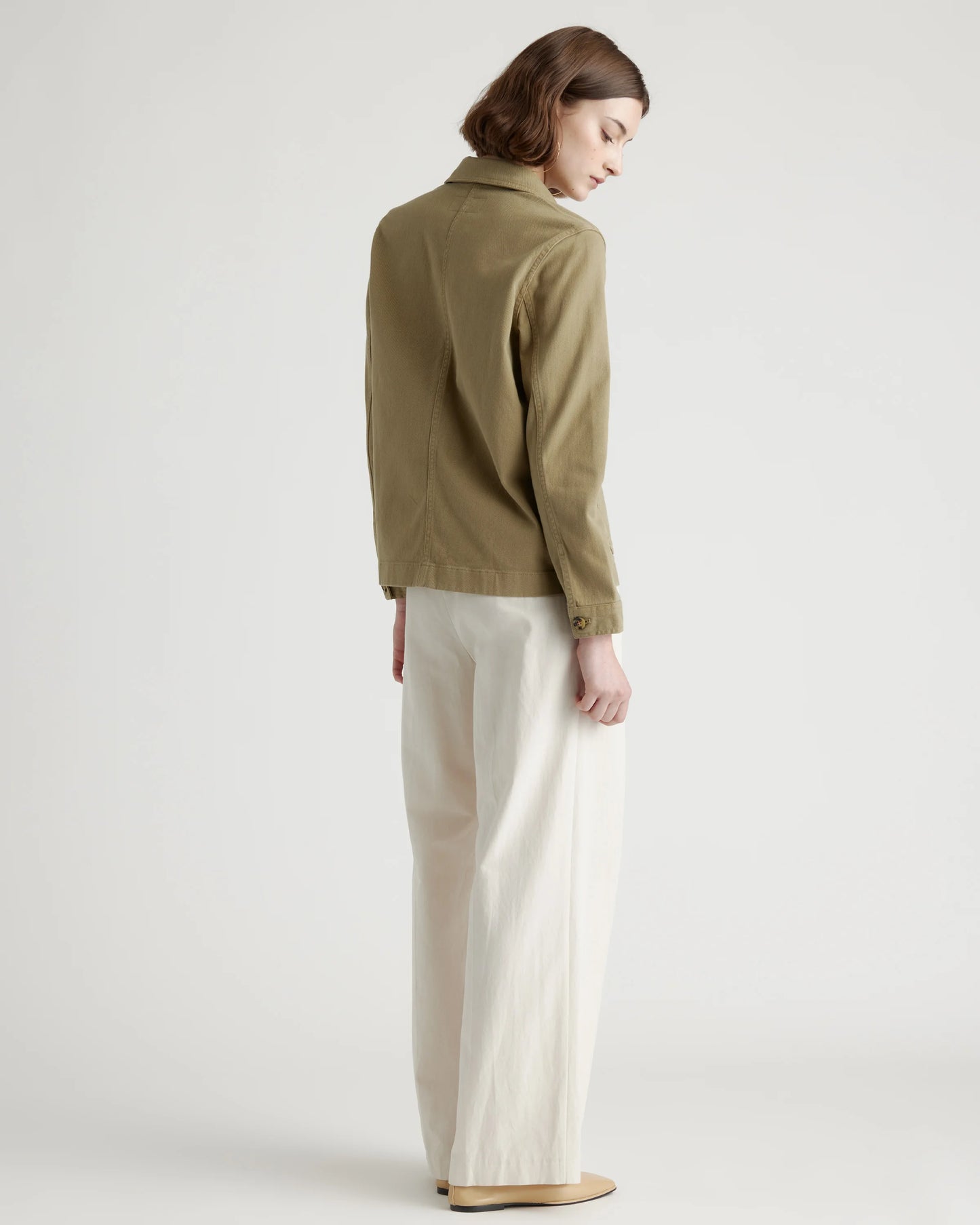 Organic Comfort Stretch Chore Jacket - XS / Vanilla
