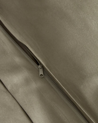 Signature Giza Cotton Sateen Duvet Cover - Twin / Light Grey