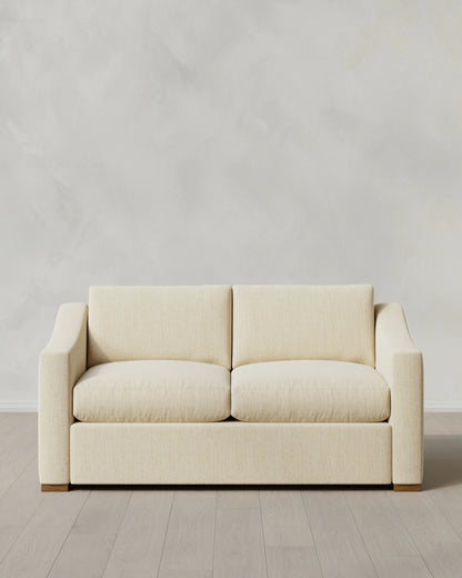 Hollis Slope Arm Sofa in Performance Chenille Linen Blend - 72" / Snow