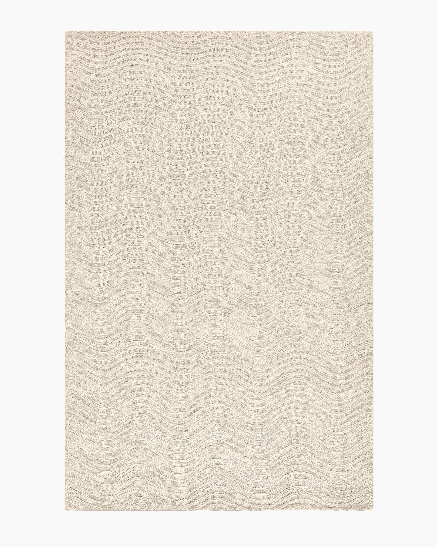 Arches Hand-Tufted Wool Rug - 3'6" x 5'6" / Ivory