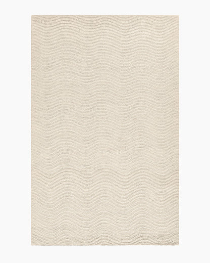 Arches Hand-Tufted Wool Rug - 3'6" x 5'6" / Ivory