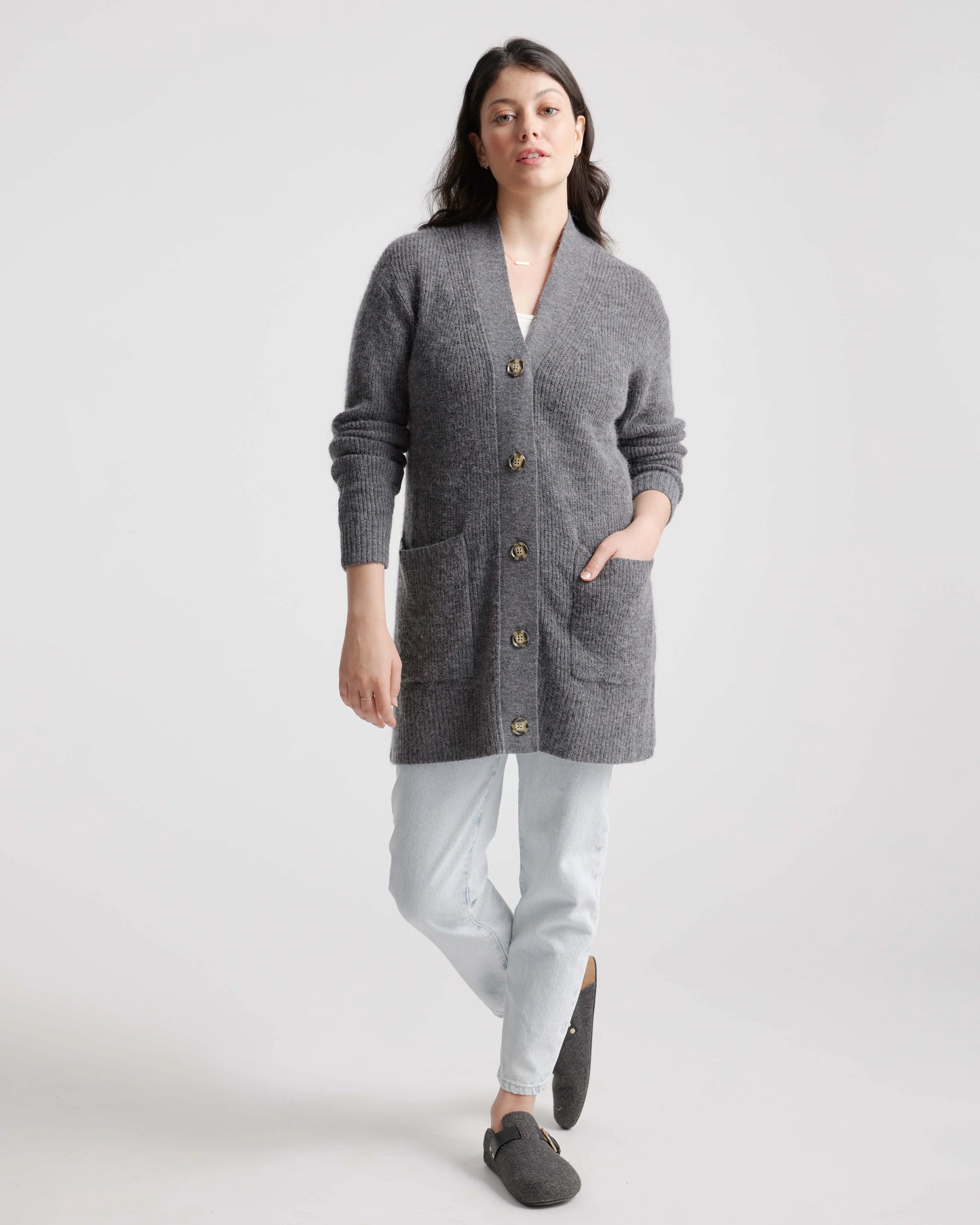 Baby Alpaca-Wool Oversized Cardigan - XS / Black