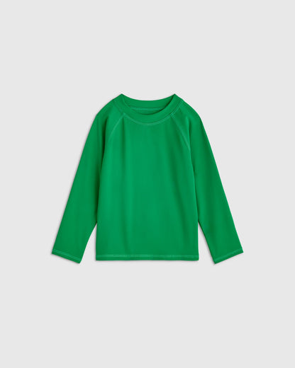 Long Sleeve Raglan Rash Guard - 2T / Island Aqua