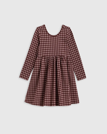 Organic Cotton Long Sleeve Skater Dress - 2T / Red Poppy Garden
